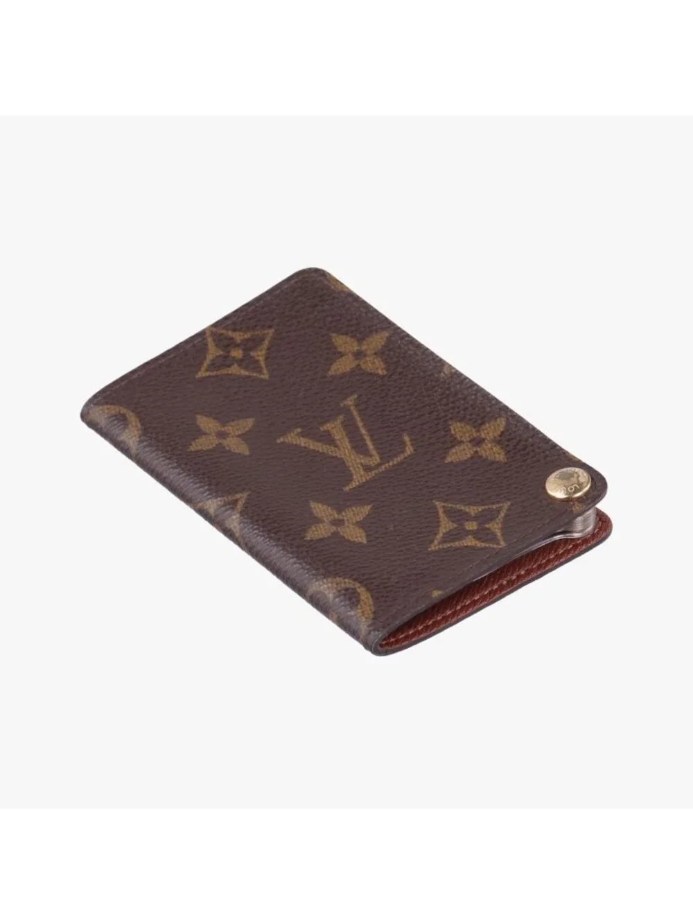 Louis Vuitton Porto Cartes Credit Pression Monogram Brown Canvas Card Holder
